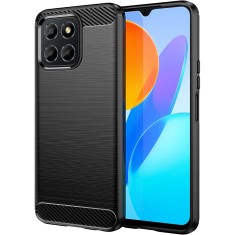 Husa carbon compatibila honor x8b, tech antisoc, negru foto