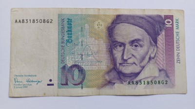 Germania -10 Mark 1989 foto