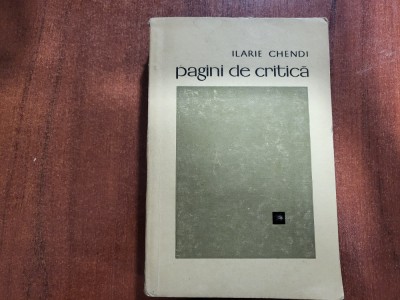 Pagini de critica de Ilarie Chendi foto