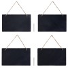 Set 4 Etichete Ardezie Navaris 15x25cm, Negru, Compozit, Gradina, Accesorii, Scrierea cu Creta Reutilizabile