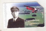 bnk card Cartele telefonice - Lithuania - URMET - aviatie - 100 Years of The Birth of S.Dariaus - LT-LTV-M017
