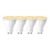 Set 4 becuri smart Wi-Fi, lumina calda 2700K ajustabila, 350 lm, GU10 - TP-Link Tapo TapoL610(4-pack)