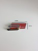 Emblema S-Line Spate Rosu Metal Audi 63mm x 23mm Banda 3M
