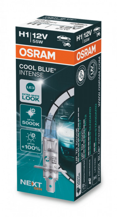 Bec Halogen H1 Osram Cool Blue Intense, 12V, 55W