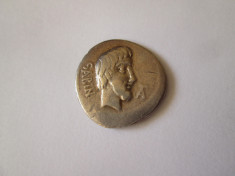 Rar! Denar original argint 89 BC Titus Tatius regele sabinilor din Cures foto