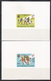 Niger 1981 - Cupa Mondială de Fotbal - Spania, 5 Colite NDT SPECIALE PE H&Acirc;RTIE CARTONATĂ NEGUMATĂ, F. RARE, 6 POZE, MNH