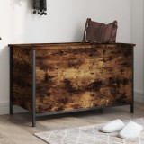 Bancă depozitare, stejar fumuriu, 80x42,5x50 cm lemn prelucrat