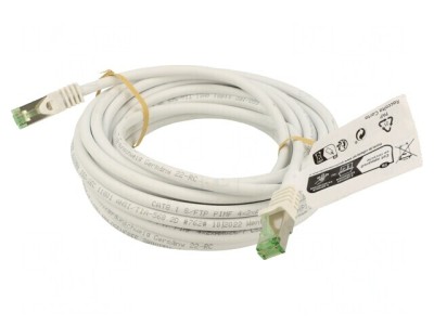 Patch cord S/FTP Cat 8.1 LSZH alb 7.5m foto
