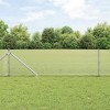 Gard din fibră sudată cu 13 st&acirc;lpi cu v&acirc;rf 0.8x25 m Oțel galvanizat