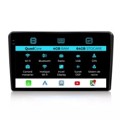 Navigatie Dedicata Peugeot Boxter Fiat Ducato Citroen Jumper (2006-2022),QuadCore, 9Inch, 4Gb Ram, 64Gb Stocare, Carplay