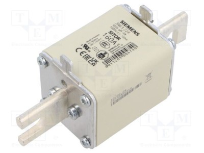 Siguranţă industrială SIEMENS aR 160A 1kVAC NH1 foto