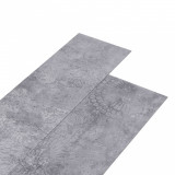 Plăci de pardoseală, gri ciment, 5,26 m&sup2;, 2 mm, PVC
