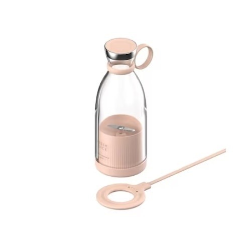 Blender electic, portabil, pentru calatorii, putere 40W, capacitate 380ml, roz