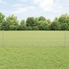 VidaXL Gard de s&acirc;rmă sudată cu 5 U Posts Argintiu 0,6x10 m Oțel