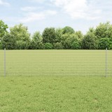 VidaXL Gard de s&acirc;rmă sudată cu 44 U Posturi Argintiu 0.6x100 m Oțel