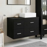 Cumpara ieftin Set dulap baie 2 buc. Stejar Negru 79,5 x 41 x 79,5 cm