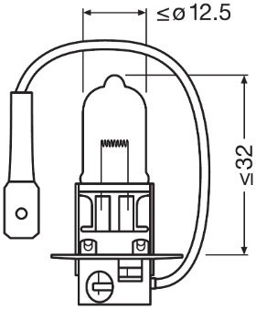BEC 12V H3 55 W ORIGINAL BLISTER 1 BUC OSRAM foto