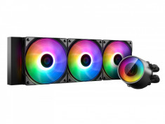 COOLER DEEPCOOL, skt. universal, racire cu lichid, vent. 120 mm x 3, 1800 rpm, LED RGB ,&amp;quot;CASTLE 360RGB V2&amp;quot; foto