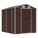 Cumpara ieftin Sopron de gradina, maro, 191x215x198 cm, otel galvanizat