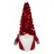 Figurina Decorativă Crăciun, Gnome, 17cm, Culoare Roșu și Gri, Căciulă cu Paiete