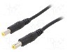 Cablu alimentare DC, DC 5,5/2,1 mufa, din ambele par&amp;#355;i, negru, 1m, SUNNY - ECP10R2155STP2155S