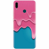 Husa silicon pentru Huawei Y9 2019, Pink Liquid Dripping