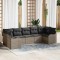vidaXL Set de canapele pentru grădină cu pernă 7 pcs Gri Rattan poli 3354518