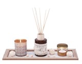 Cumpara ieftin Set lumanare, suport lumanare, tava, parfum ambiental Hawaii 100 ml