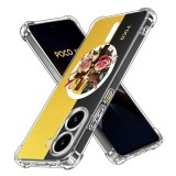 Husa antisoc pentru xiaomi poco x7 pro - airbag magsafe, col&Egrave;uri ranforsate - cross floral