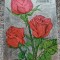 Vedere trandafiri rosii Sincere Felicitari, anii 80, netimbrata si necirculata