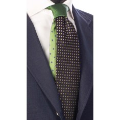 Cravată mătase cu nod &icirc;n contrast N1699, model unicat