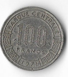 Moneda 100 francs 1971 - Gabon