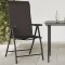 Gossi scaune rabatabile de gradina 8 buc., cafea neagra, poliratan