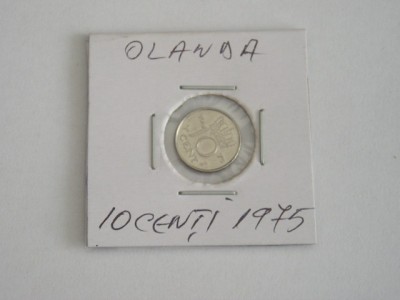 C50 - Moneda foarte veche - Olanda ante euro - 10 centi - 1975 foto