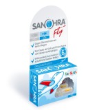 Dopuri pentru protectia urechilor la copii pe timpul zborului cu avionul, 1 an+, transparente, reutilizabile, hipoalergenice, SANOHRA Fly Kids Childre
