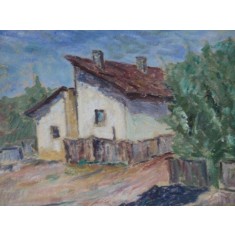 CRISTEA IONESCU- PEISAJ CU CASE