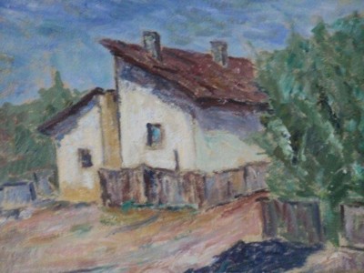 CRISTEA IONESCU- PEISAJ CU CASE foto