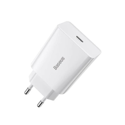 Incarcator priza USB-C Quick Charge Baseus Speed, 20W, alb foto
