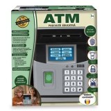 Pusculita Educativa ATM cu Cod PIN si Amprenta Digitala, Gri, 3+, CMCLASS