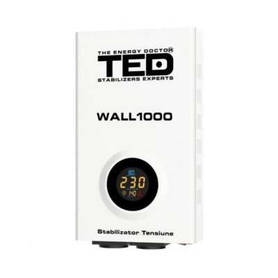 Stabilizator retea maxim 1000VA-AVR LCD 2 iesiri schuko WALL TED000057 (1/4) SafetyGuard Surveillance foto