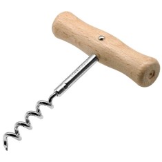 Tirbuson Metalic cu Maner Lemn, Tibusoane din Lemn in Forma T, Tibuson din Lemn, Tirbuson pentru Sticle, Tirbusoane pentru Deschis Sticlele, Tirbuson foto