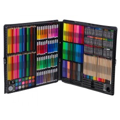 Set pentru pictura cu 258 piese intr-o valiza iMK&reg;, perfect pentru desene pline de imaginatie