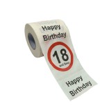 Hartie igienica, amuzanta, Aniversare 18 de ani, 2 straturi, Mesaj amuzant &amp;quot;Happy Birthday 18 and Sexy&amp;quot;, 10 cm inaltime, 10 cm latime, Oem
