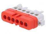 Bloc de Distribuție Electric 6 Borne 400V TS35