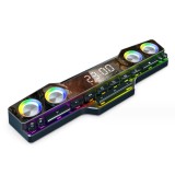 Boxe gaming RGB, Soundbar RGB, Bluetooth 5.0, Compatibil cu Android, IOS si PC, Negru