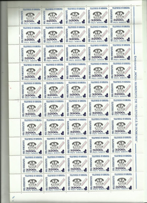 Romania MNH 1999 - Noua numerotatie telef (supratipar ciuperci)- LP 1476 - coli foto