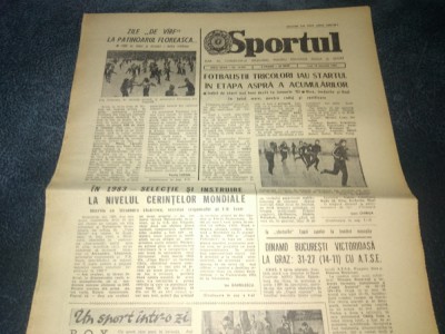 ZIARUL SPORTUL 10 IANUARIE 1983 foto