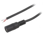 Cablu Alimentare DC 5,5/2,1 Soclu Drept Negru 2m, Bq Cable