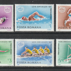 Romania 1984 - #1100 Jocurile Olimpice de Vara Los Angeles Preolimpiada 6v MNH