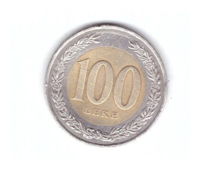Moneda Albania 100 leke 2000, stare buna, curata foto